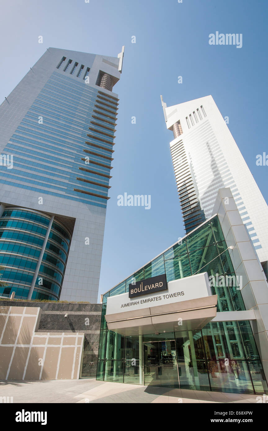 Ingresso Jumeirah Emirates Towers Hotel, Dubai, Emirati Arabi Uniti EMIRATI ARABI UNITI. Foto Stock