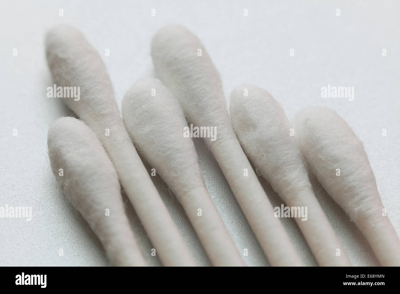 Tamponi di cotone closeup Foto Stock