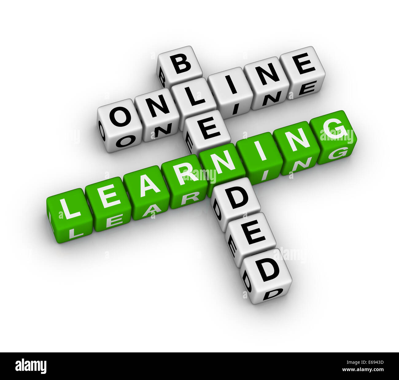 Online blended learning cruciverba Foto Stock