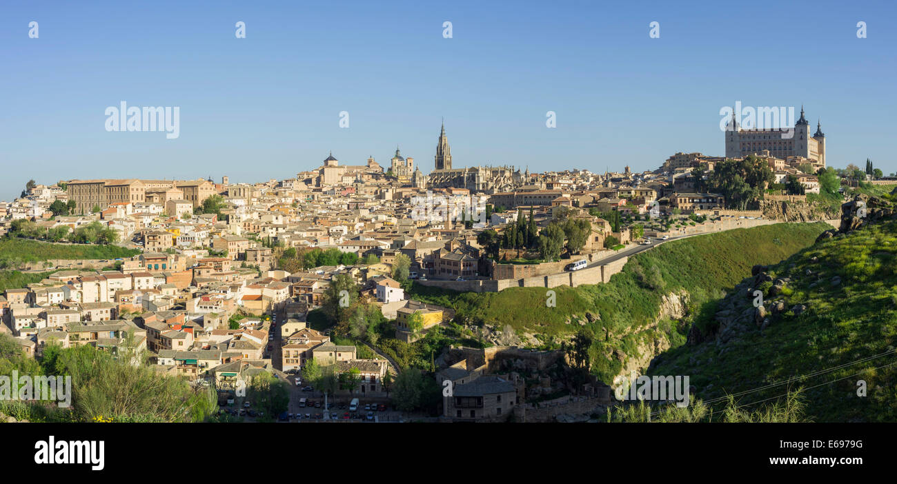 Vista di Toledo, Castilla-la Mancha, in Spagna Foto Stock