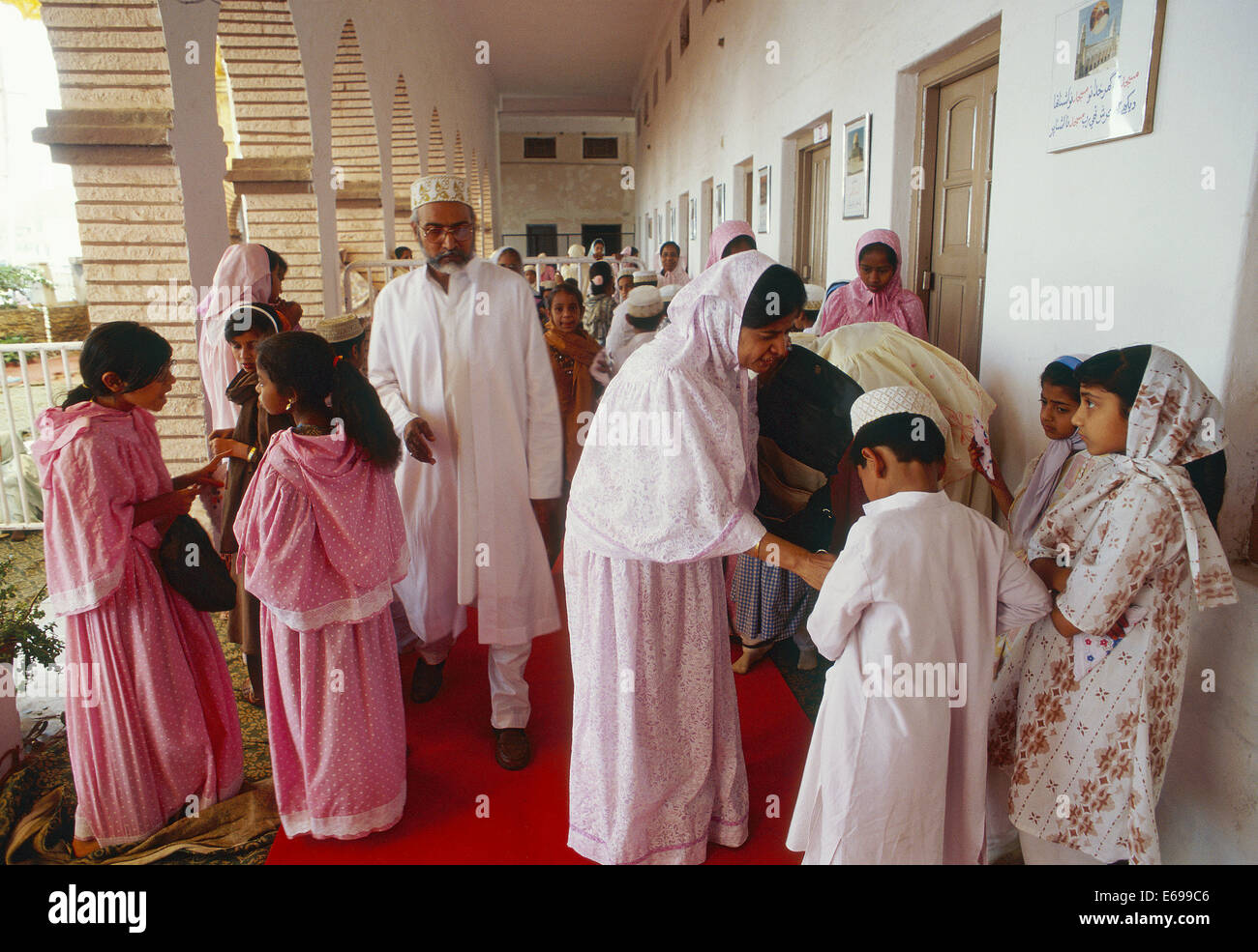 Persone appartenenti al Dawoodi Bohra comunità ( India) Foto Stock