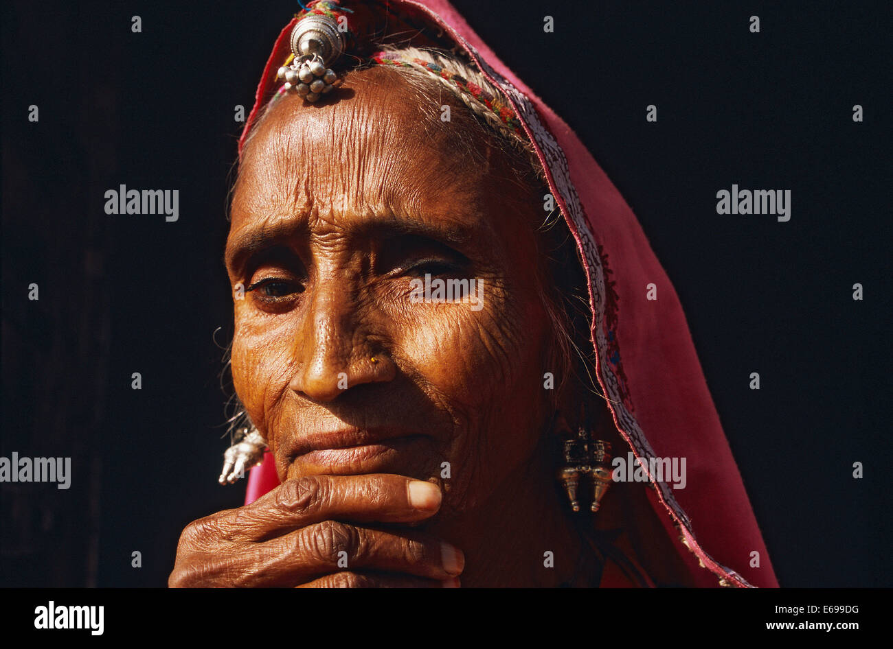 Donna appartenente ad un agricoltore di caste in India () Foto Stock