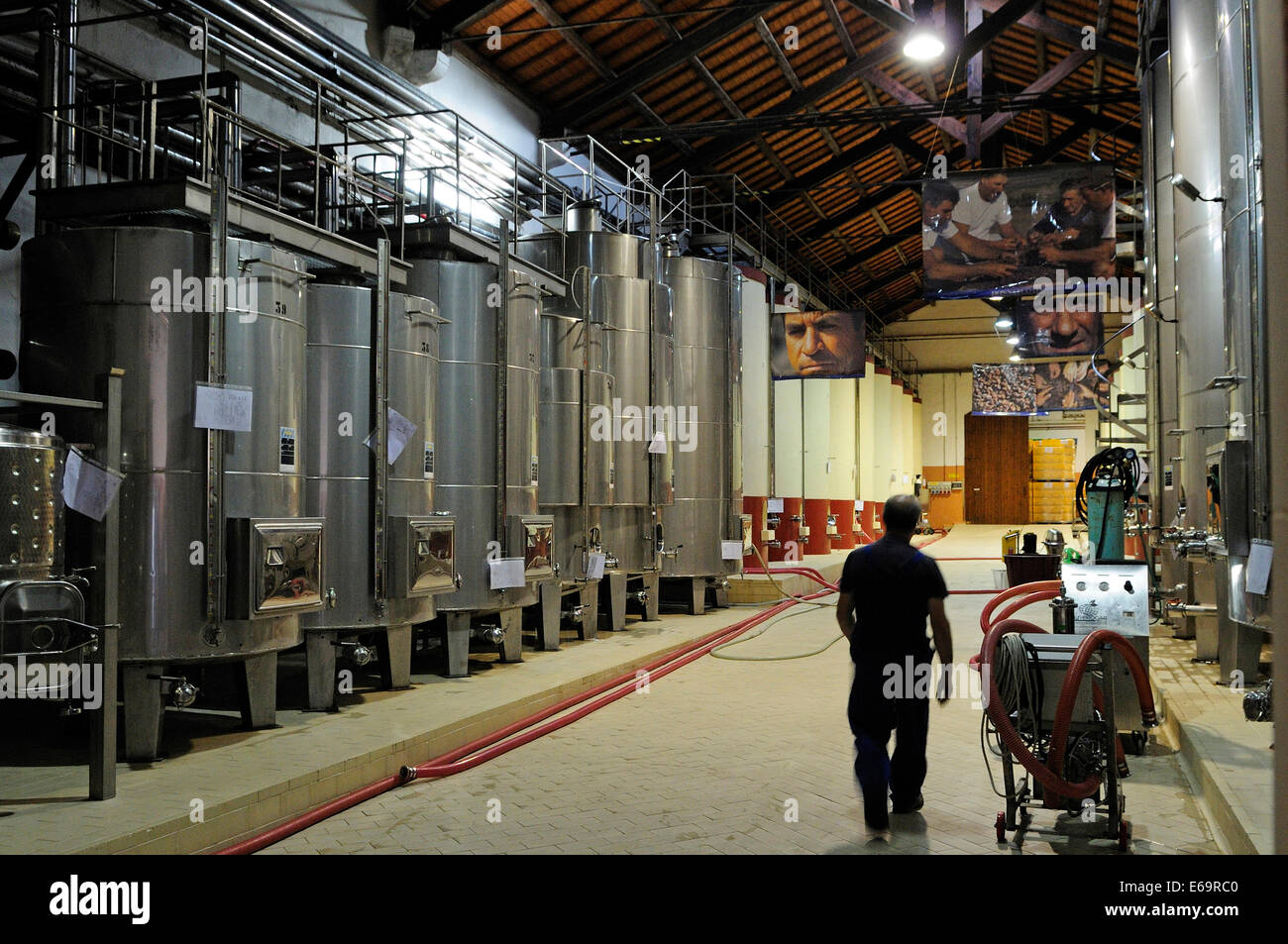 I vini di Donnafugata in fabbrica, vicino a Marsala in Sicilia Foto Stock