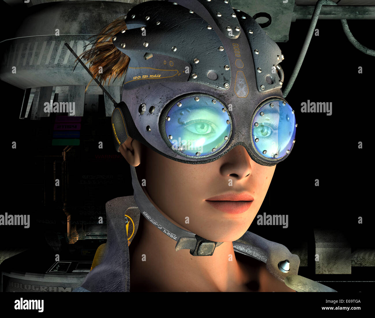 Il futuristico,fantasy,video game Foto Stock