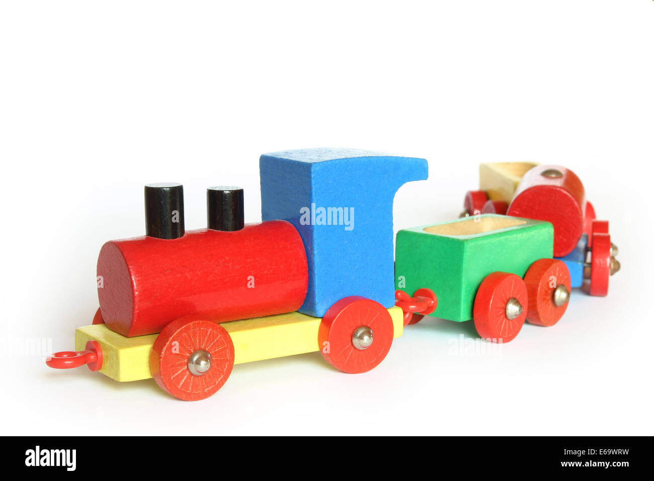Il treno,toy,giocattolo di legno treno Foto Stock