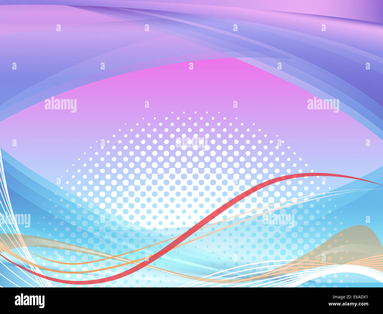 Sfondo ondulato che mostra Squiggles e pattern di curve Foto Stock