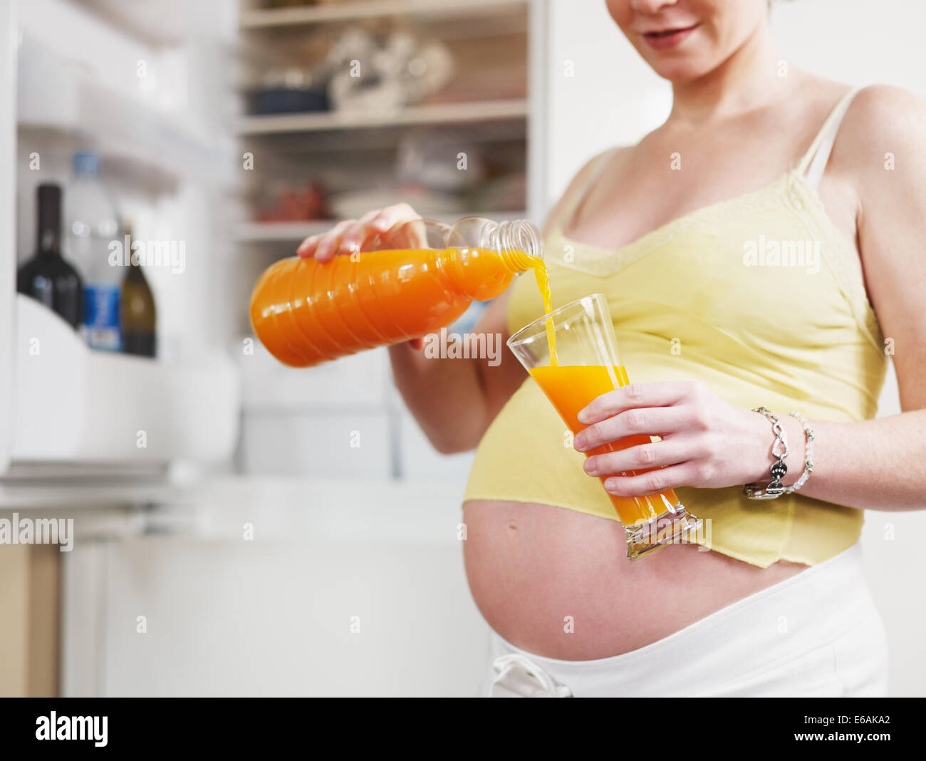 Dieta sana,versando,vitamine,la gravidanza Foto Stock