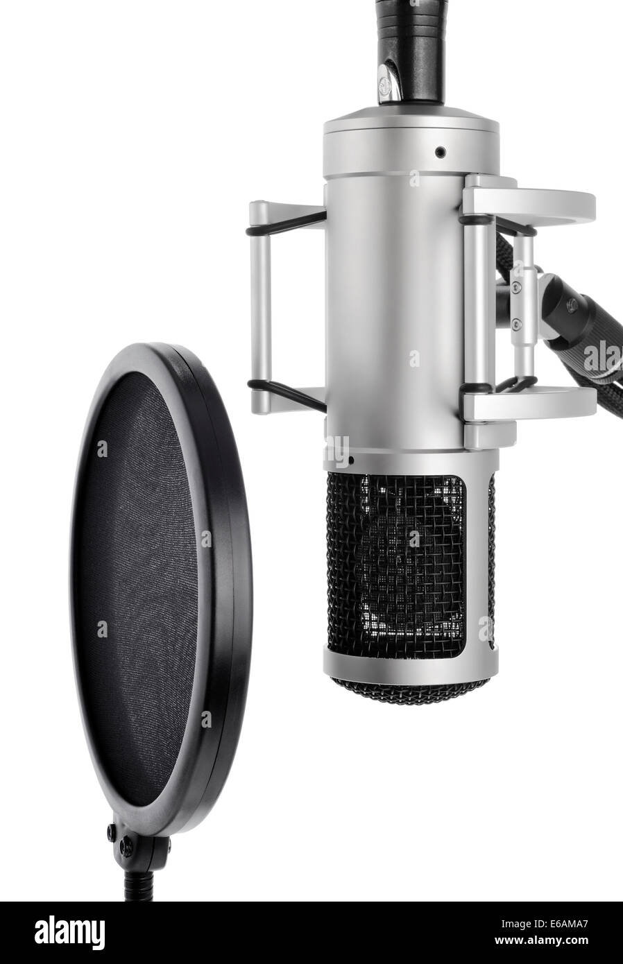 Microfono,filtro pop Foto Stock