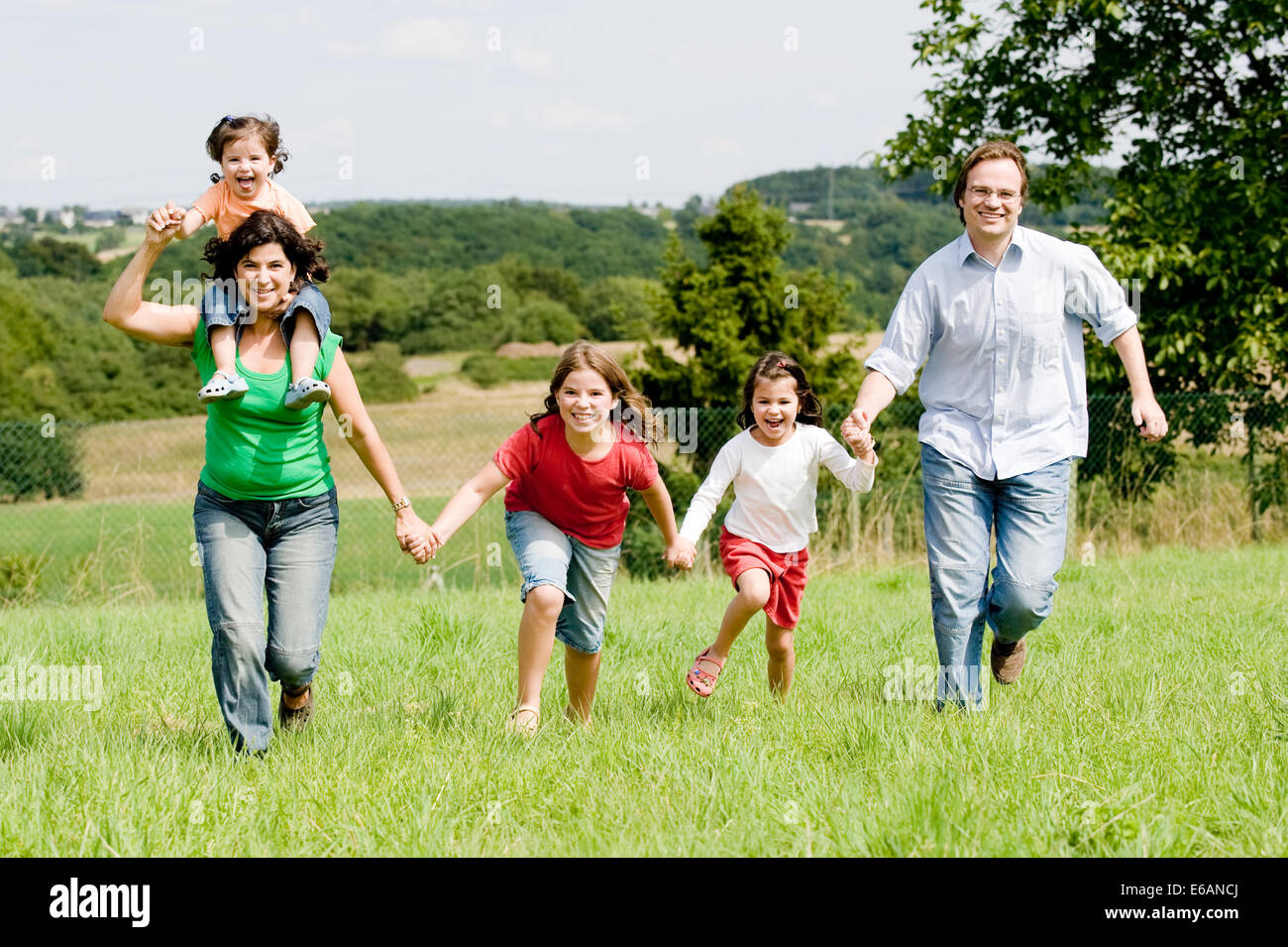 Felice,stare insieme,famiglia,gita di famiglia Foto Stock