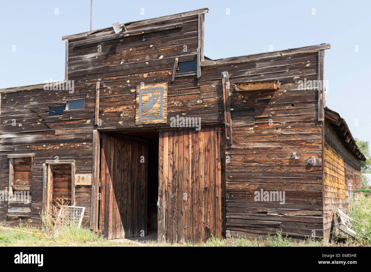 Fatiscente Struttura in legno Foto Stock