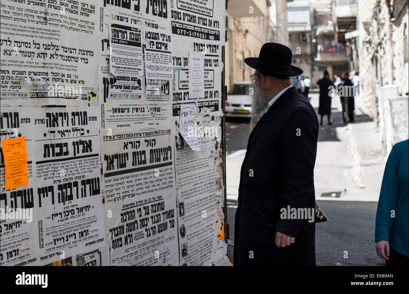 Meah Shearim,Gerusalemme (centinaia di Gates ) il vecchio quartiere di Gerusalemme Foto Stock