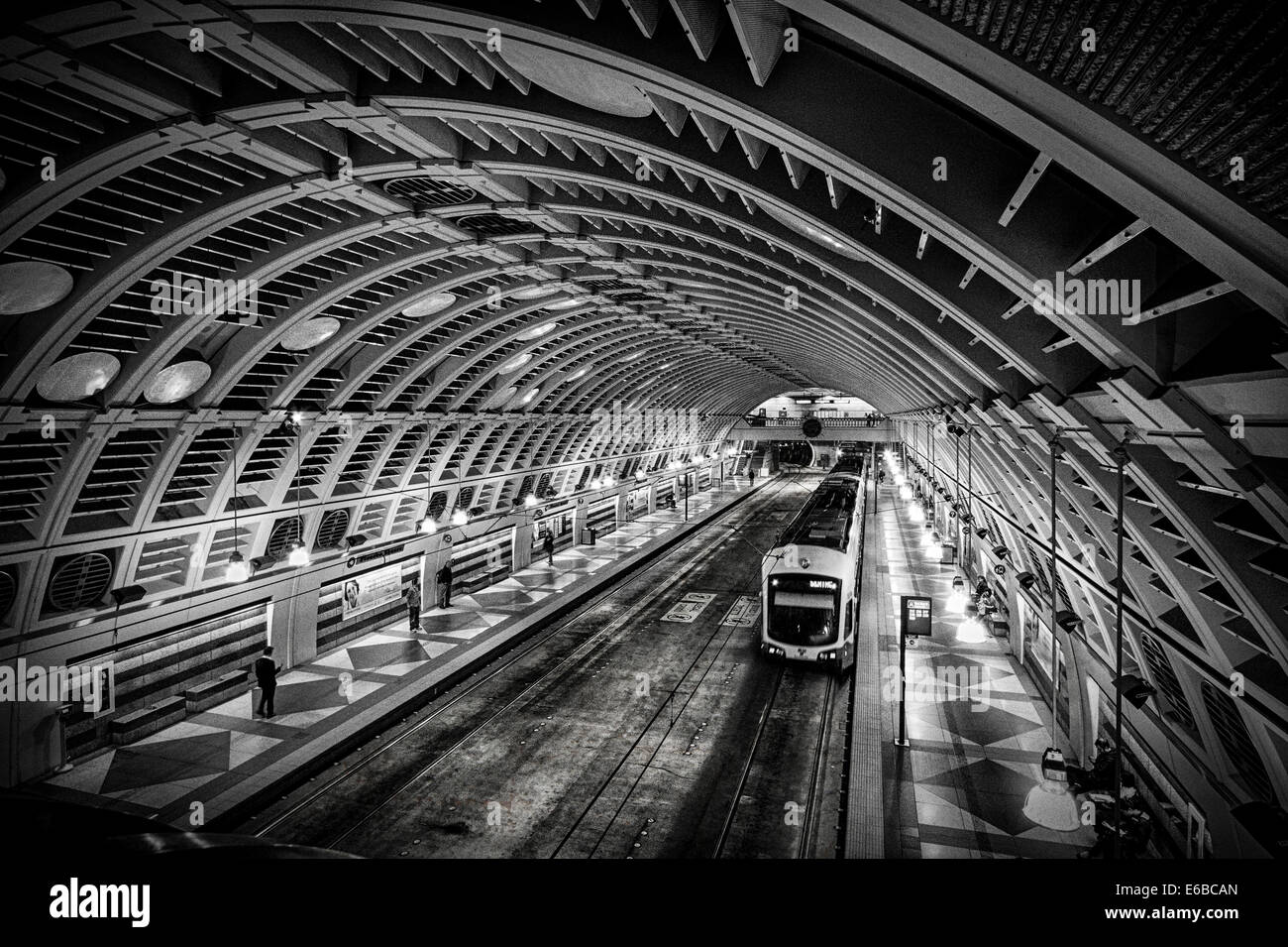 Stati Uniti d'America, Washington, Seattle. Pioneer Square Station in Seattle, Washington, parte dell'SoundTransit massa sistema di trasporto. Foto Stock