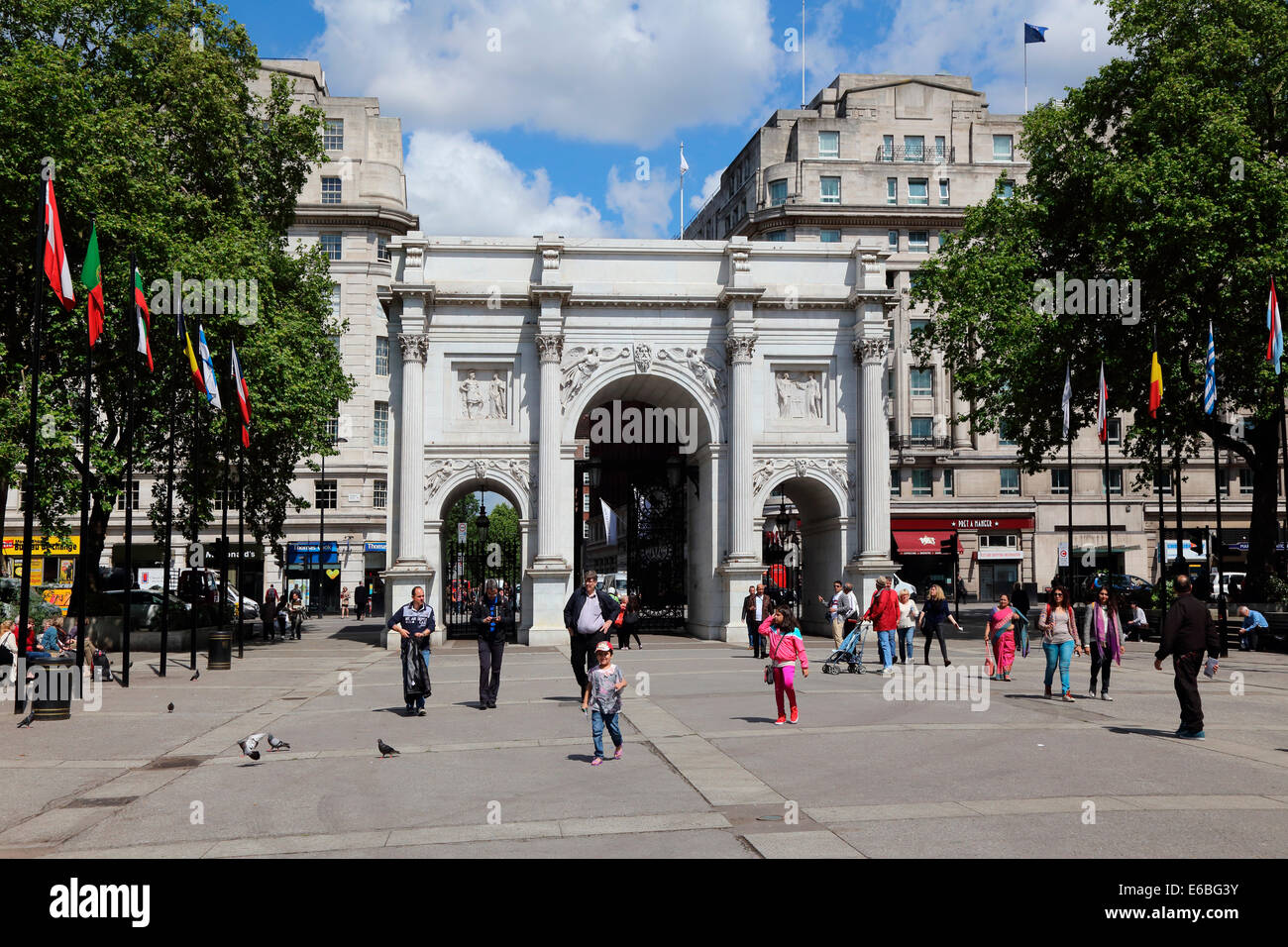Großbritannien Gran Bretagna Londra City of Westminster Hyde Park Marble Arch Foto Stock