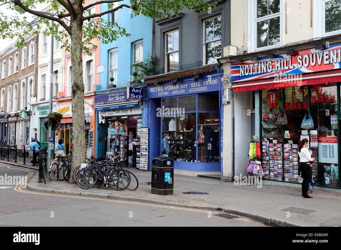 Großbritannien Gran Bretagna Londra Notting Hill Pembridge Road Foto Stock