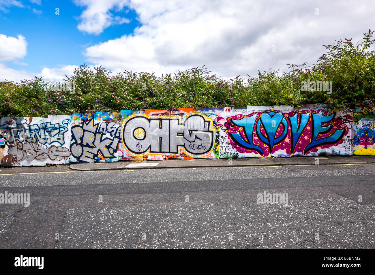 Graffiti Street di Edimburgo Foto Stock