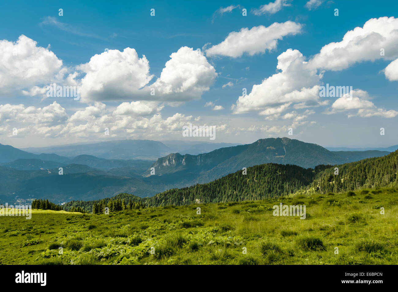 Pista di montagna in Romania su Piatra Mare Foto Stock