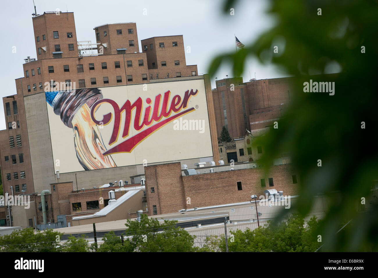 La birreria MillerCoors a Milwaukee nel Wisconsin. Foto Stock