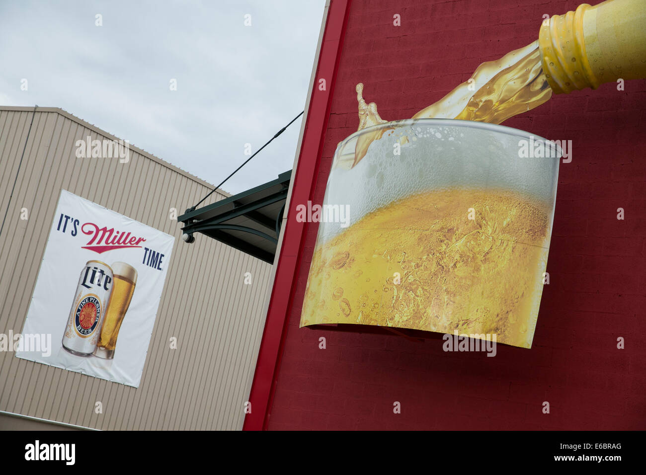 La birreria MillerCoors a Milwaukee nel Wisconsin. Foto Stock