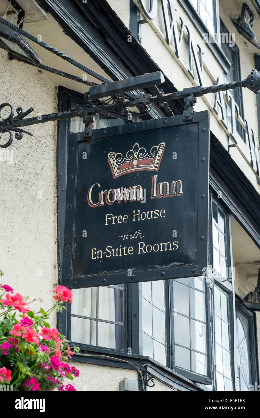 Crown Inn hotel pub accedi Wells Somerset REGNO UNITO Foto Stock