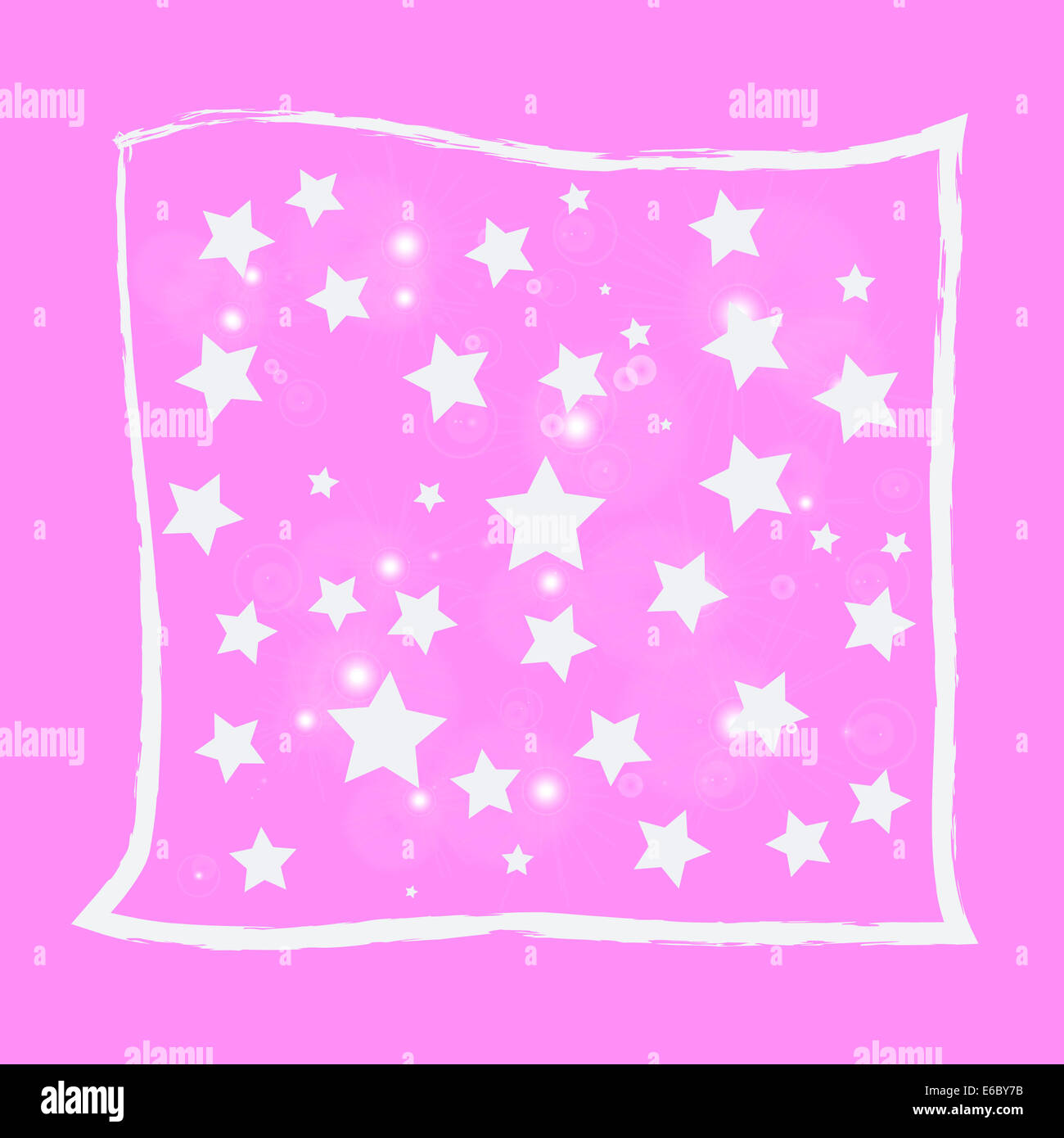 Abstract magic bokeh stella bianca su sfondo rosa Foto Stock