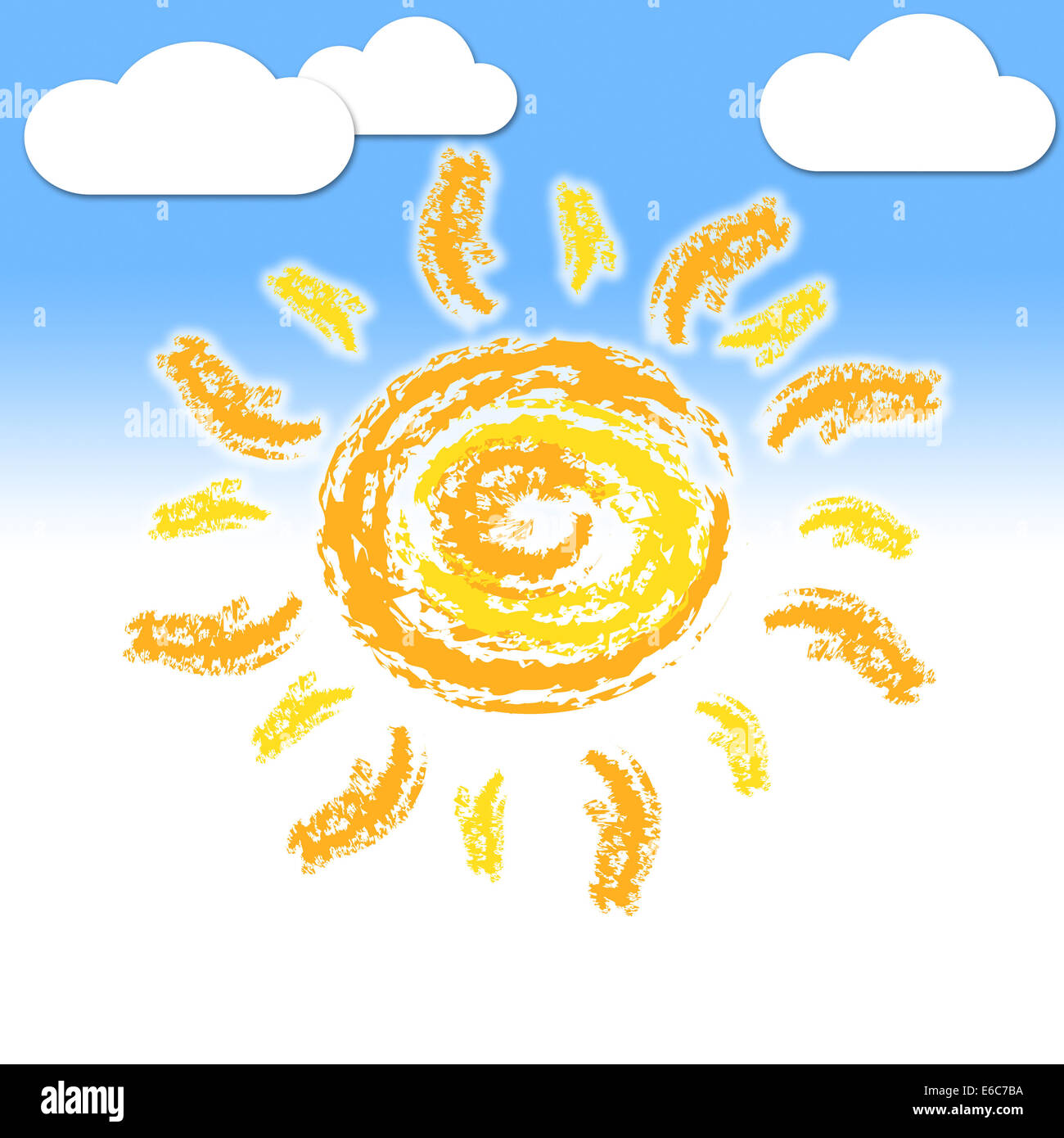 Raggi di sole che mostra l estate e Sunny Foto Stock