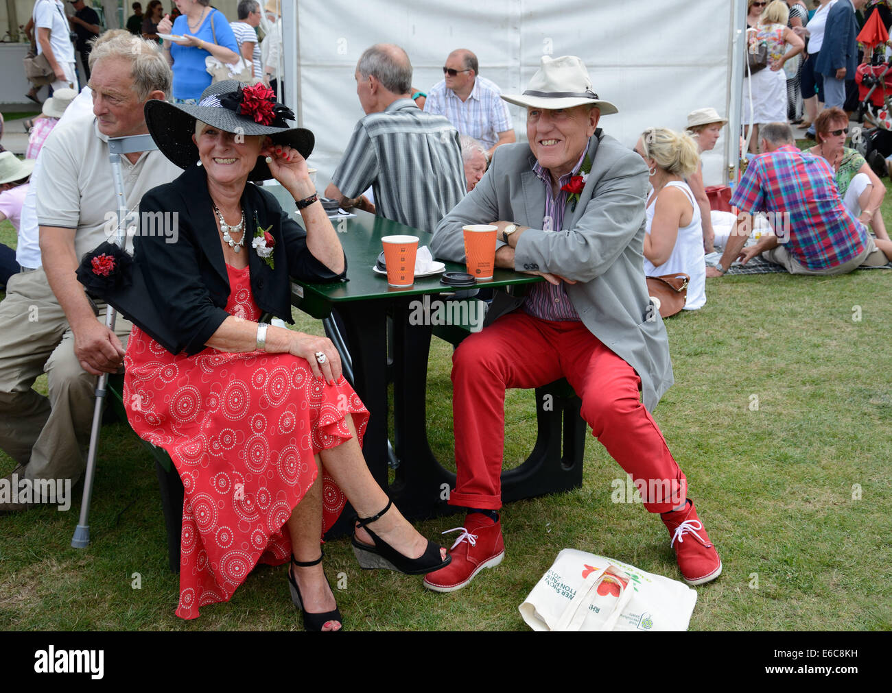 Matura in rosso, a Tatton Park, RHS mostrano, in Inghilterra. Foto Stock