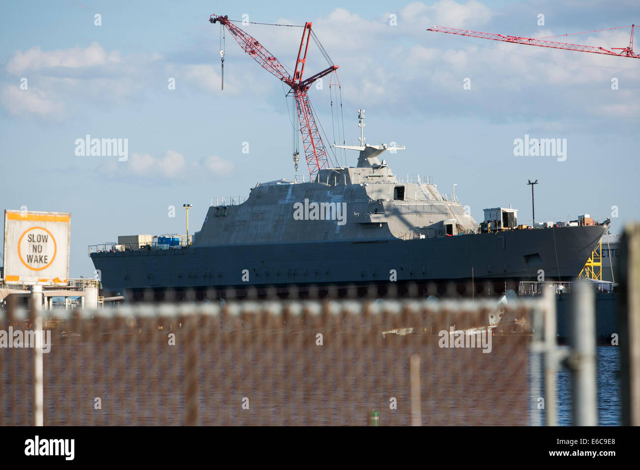 Marina degli Stati Uniti Littoral Combat Ships in costruzione a Marinette Marine Corporation di Marinette, Wisconsin. Foto Stock