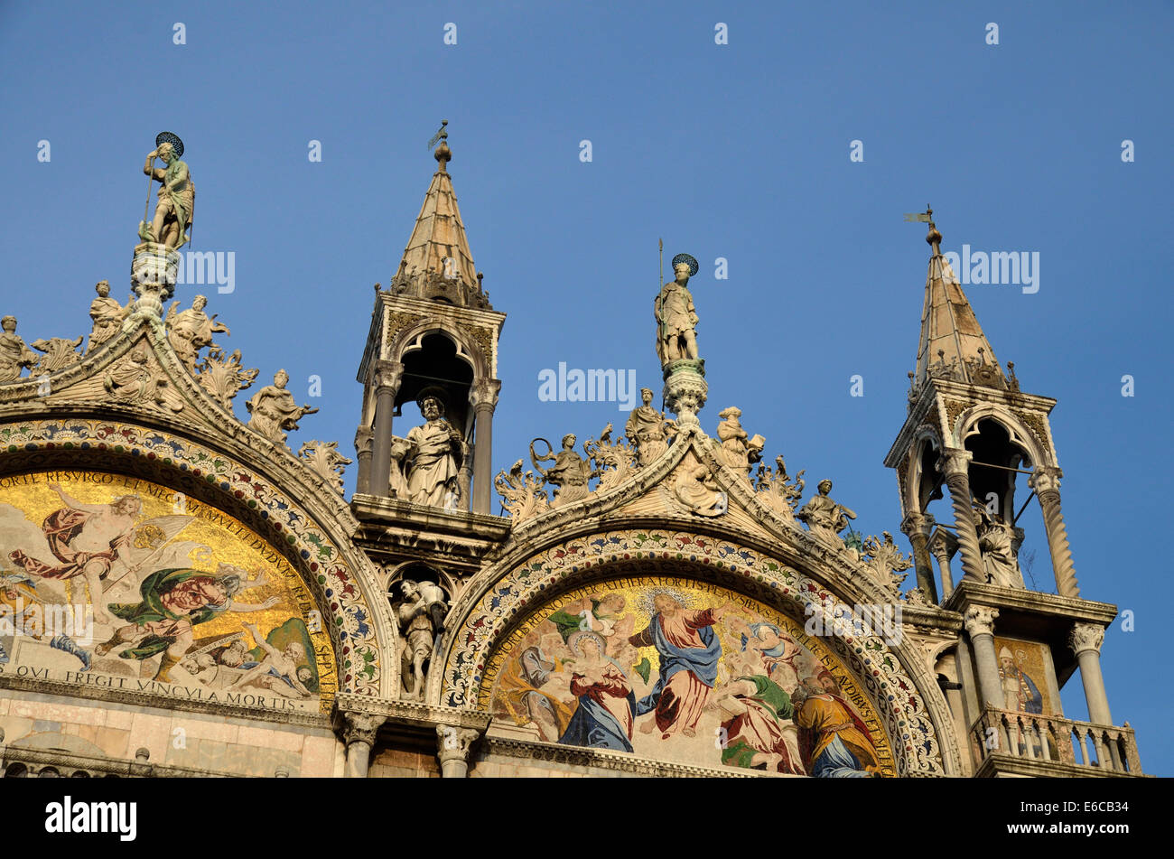 Basilica di San Marco, Venezia, Italia e Europa - dettaglio dell'architettura Foto Stock