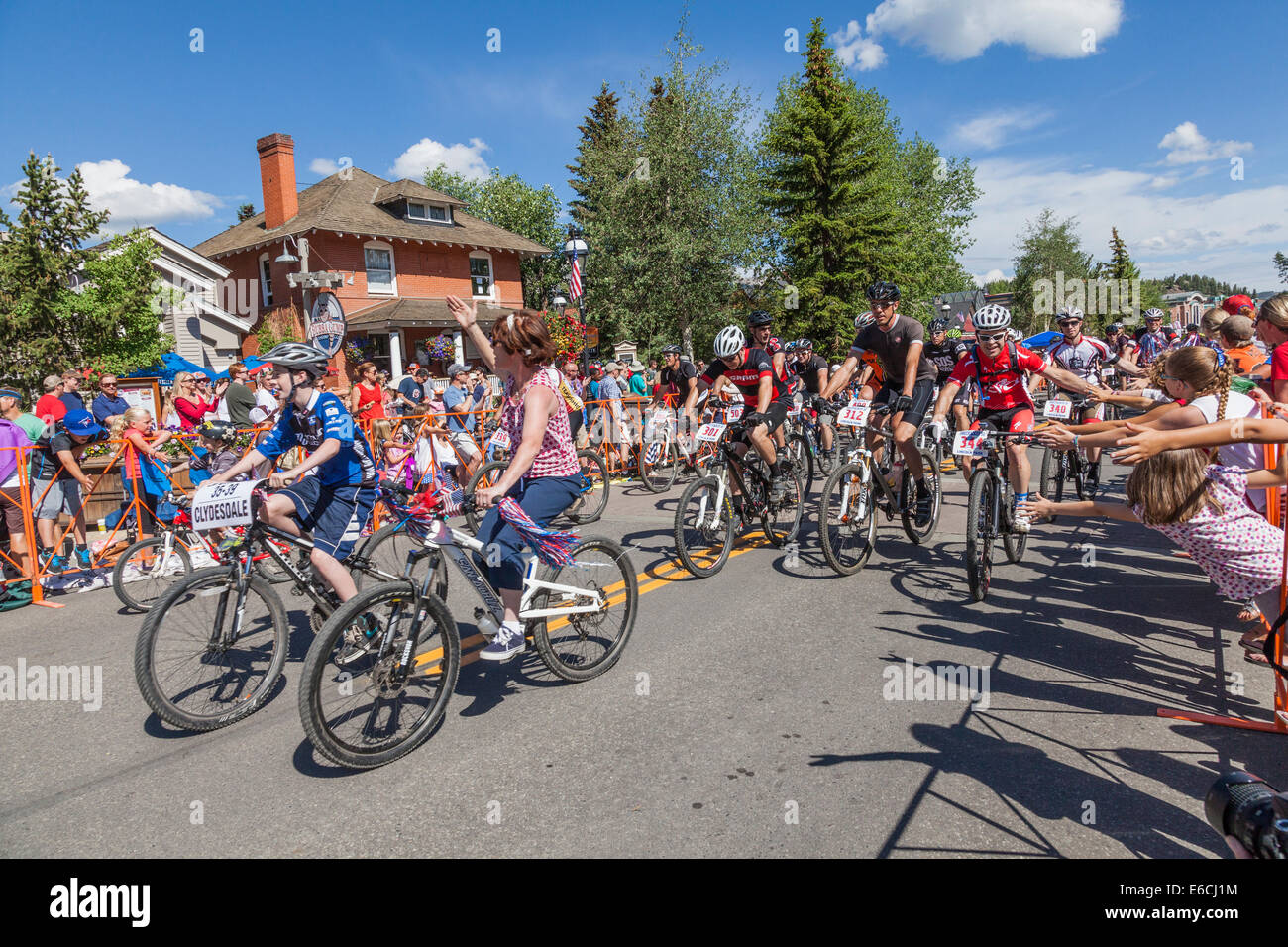Quarto di luglio sfilata in Breckenridge Foto Stock