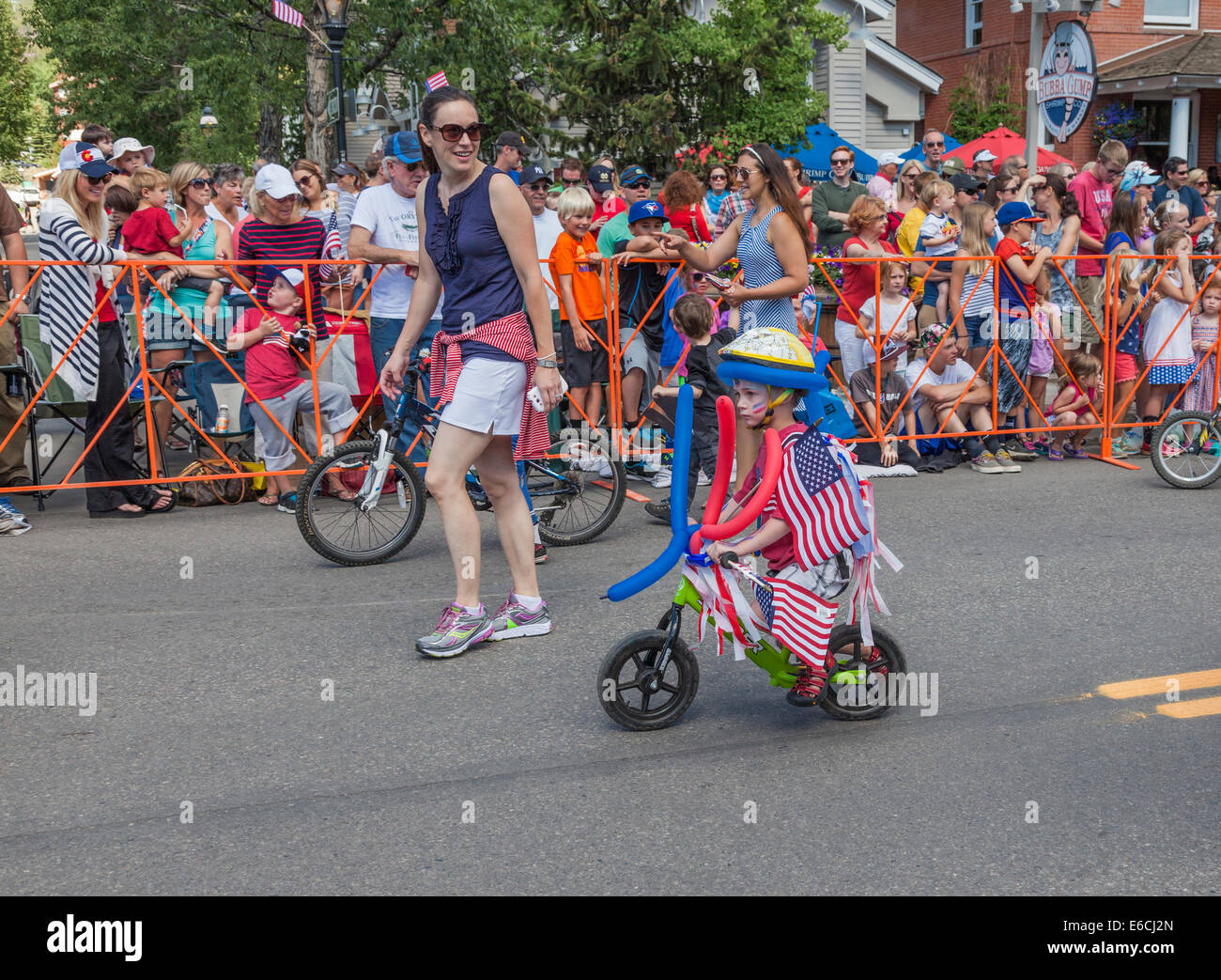Quarto di luglio sfilata in Breckenridge Foto Stock