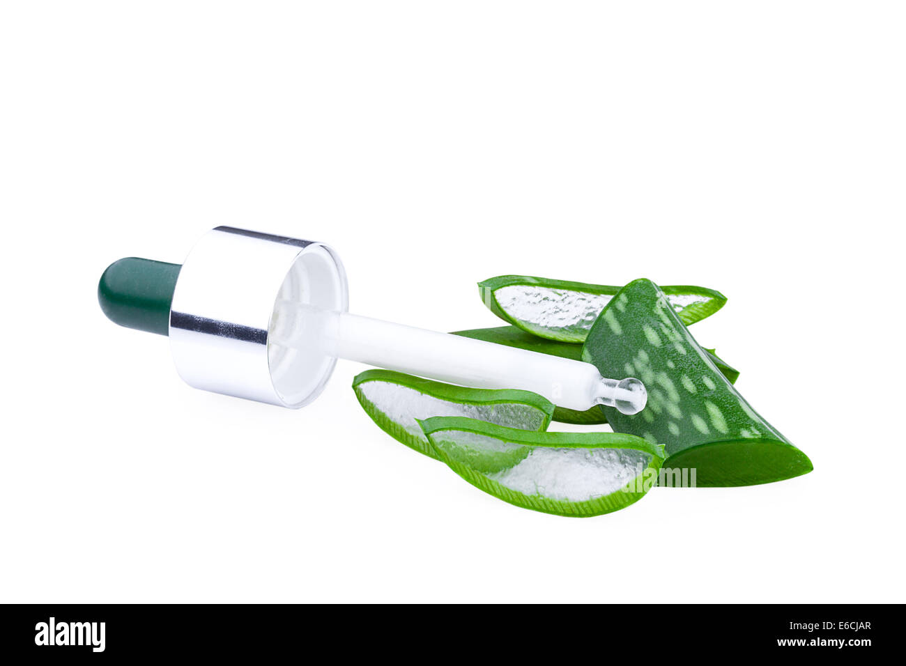 Foglia di Aloe Vera. Cura della Pelle concept Foto Stock