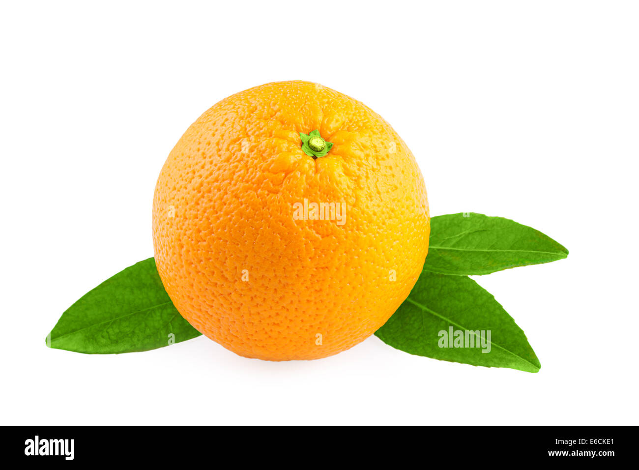 Frutta di arancia su bianco Foto Stock