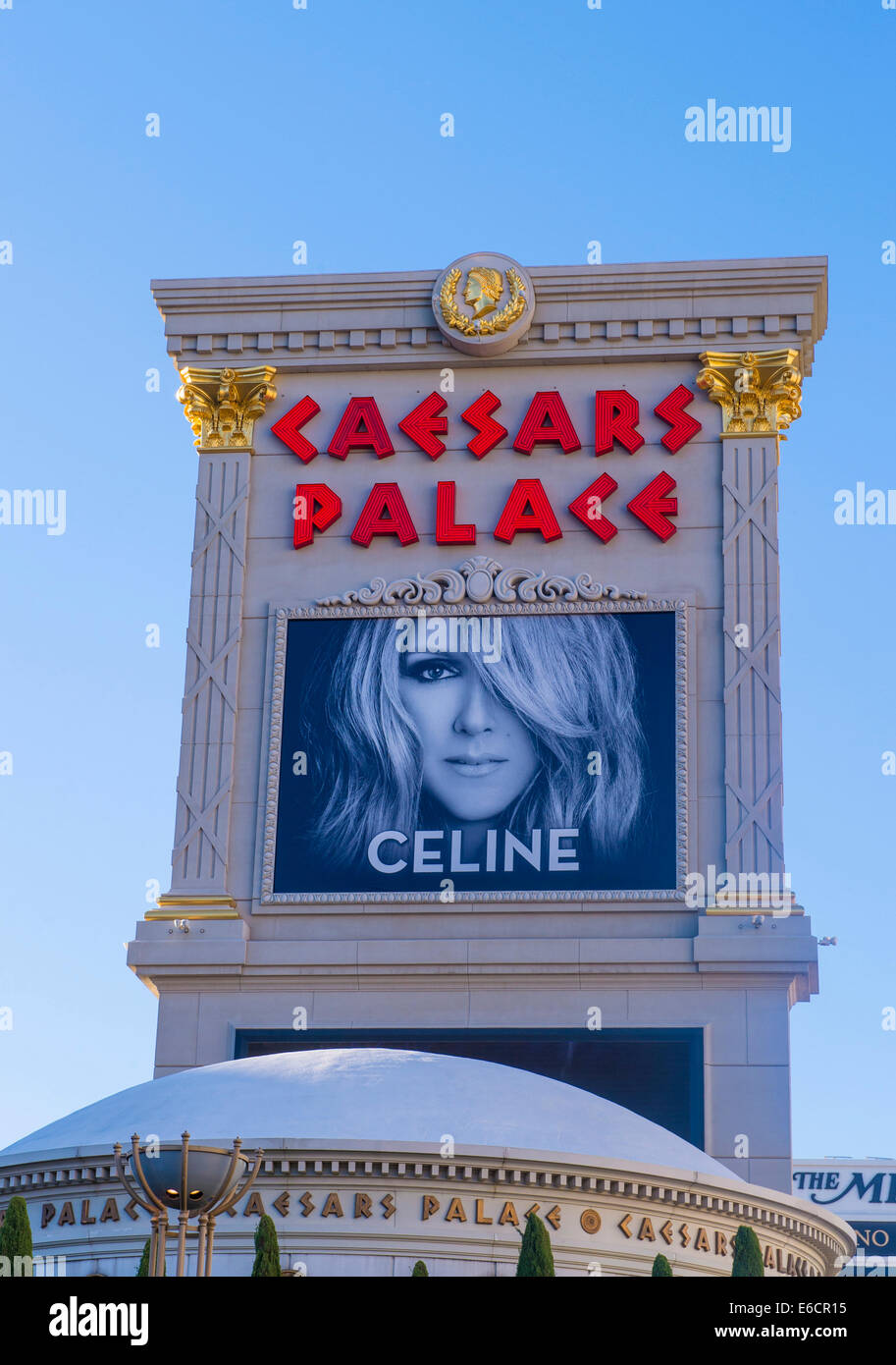 La Celine Dion mostra poster al Caesars palace hotel di Las Vegas Foto  stock - Alamy