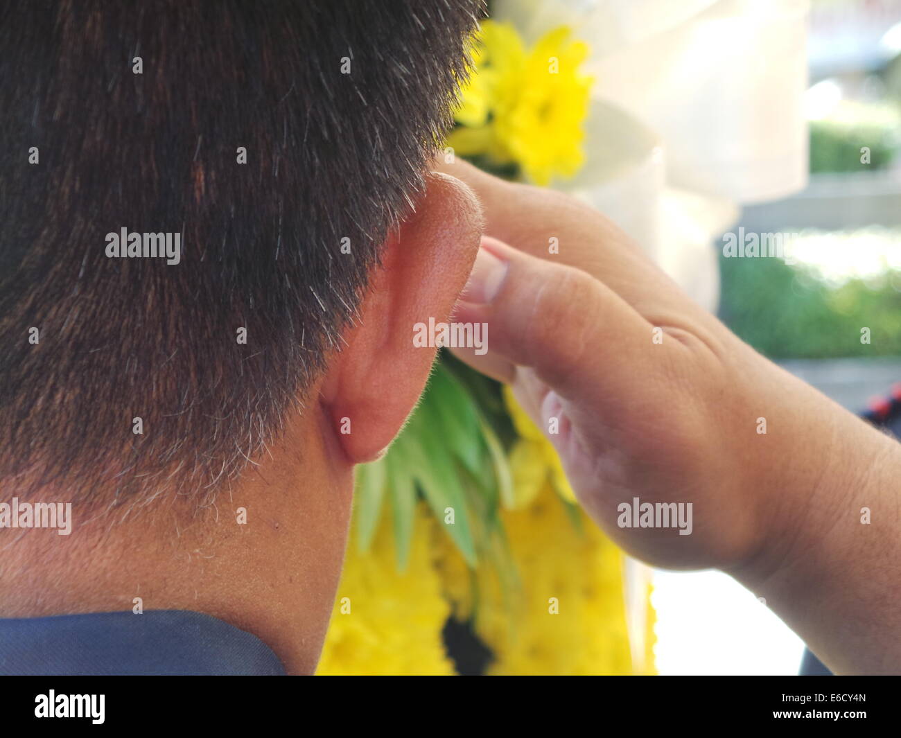 Quezon City, Filippine. 21 Agosto, 2014. Venti prima di Augusts è una vacanza nelle Filippine come l intero paese commemora l assassinio del senatore Benigno Aquino Suor (padre del Presidente Benigno 'Noynoy' Aquino Jr.) 31 anni fa nell'asfalto dell'Aeroporto Internazionale di Manila. Alla credenza popolare, la sua morte spianato la strada alla fine della dittatura nelle Filippine. Credito: Sherbien Dacalanio / Alamy Live News Foto Stock