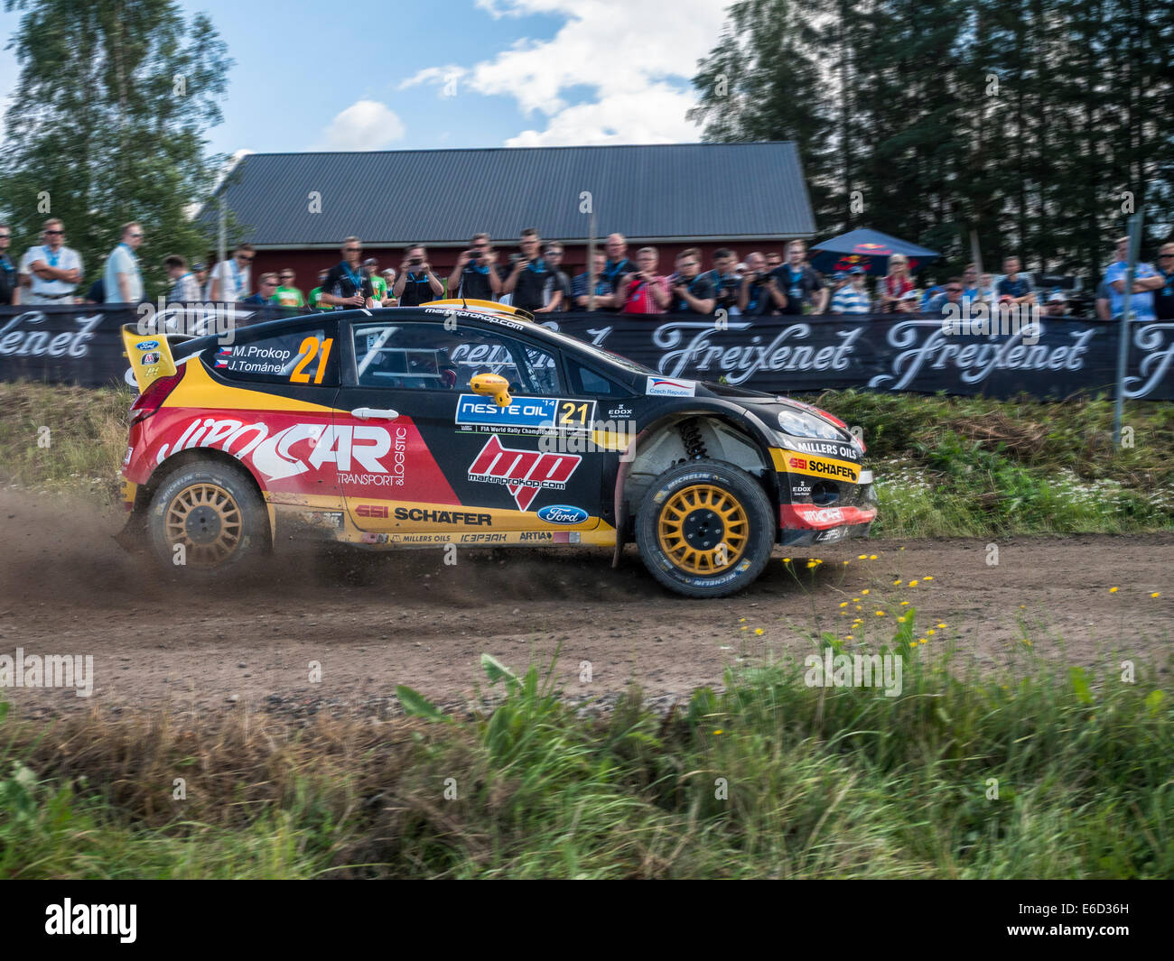 FIA World Rally Championship: Olio di Neste Rally Finlandia 2014 Foto Stock