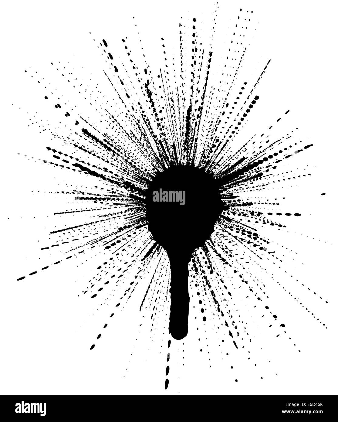 Modificabile astratta illustrazione vettoriale di un inchiostro splash Illustrazione Vettoriale