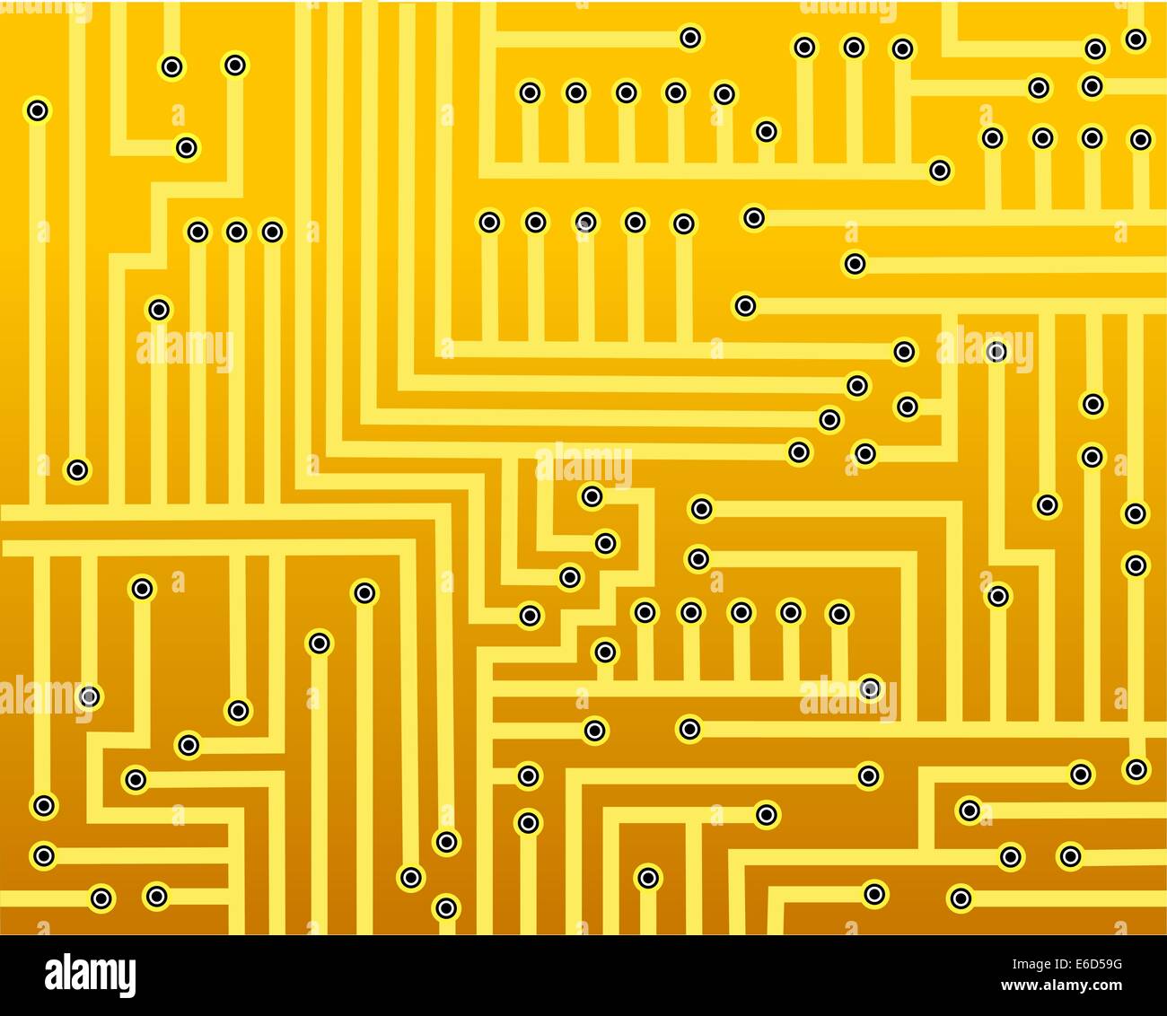 Abstract design vettoriali di connessioni su una scheda a circuito stampato Illustrazione Vettoriale