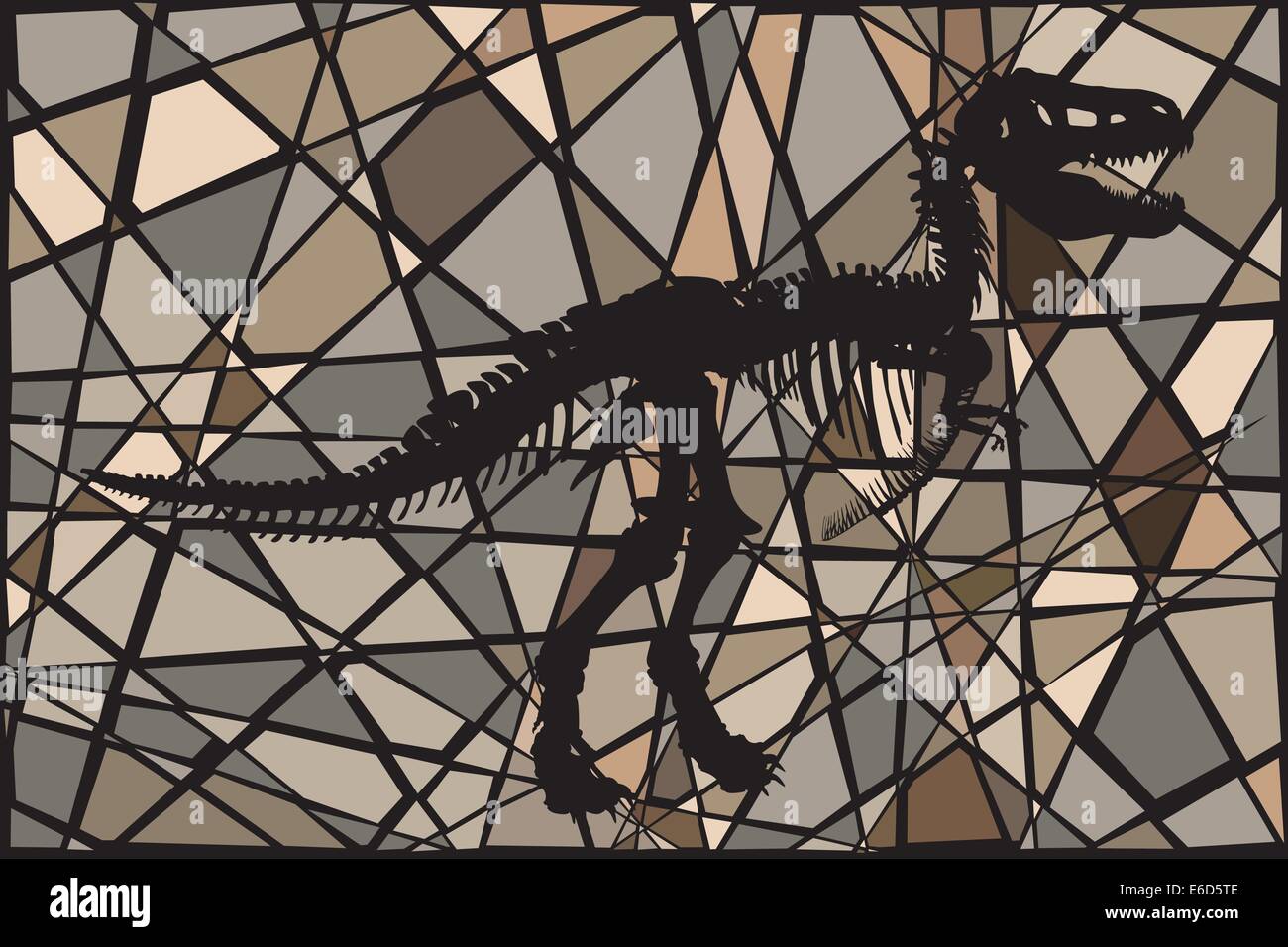 Vettoriale modificabile illustrazione mosaico dello scheletro di un  Tirannosauro Rex dinosauro suggerendo un fossile Immagine e Vettoriale -  Alamy