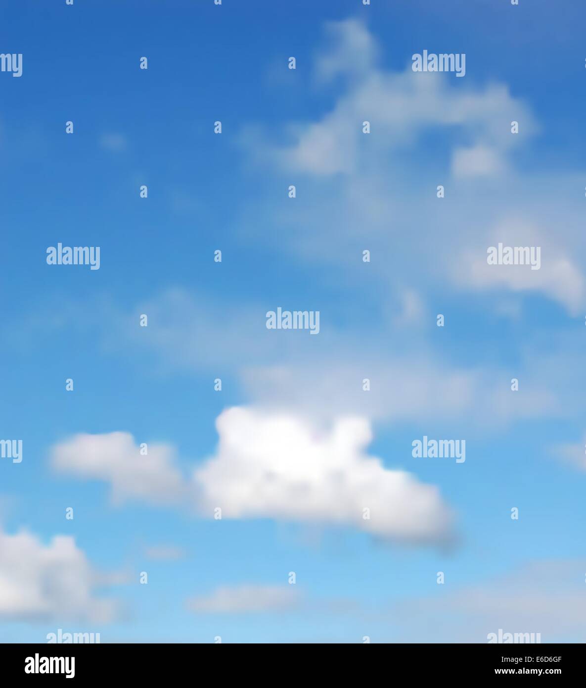 Modificabile illustrazione vettoriale di una singola nuvola in un cielo blu realizzato con un gradiente mesh Illustrazione Vettoriale