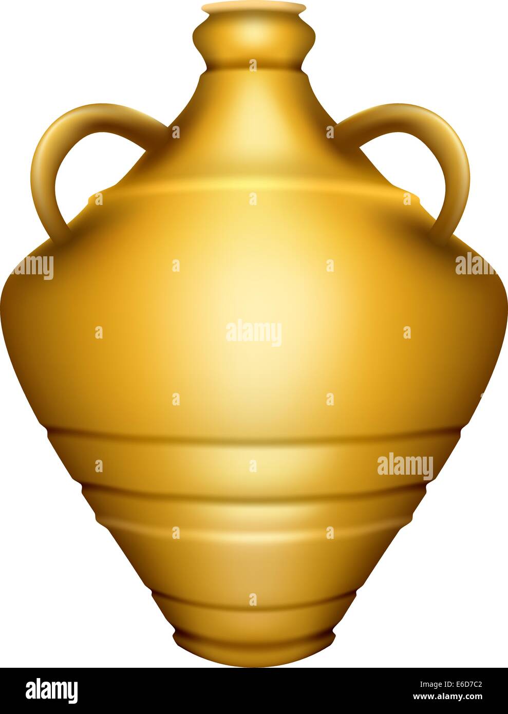 Modificabile illustrazione vettoriale di una golden urn realizzata con maglie di gradiente Illustrazione Vettoriale