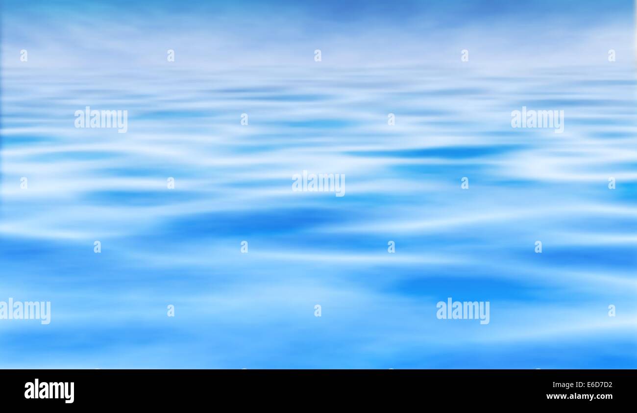 Modificabile illustrazione vettoriale di una superficie di acqua effettuate utilizzando un gradiente mesh Illustrazione Vettoriale