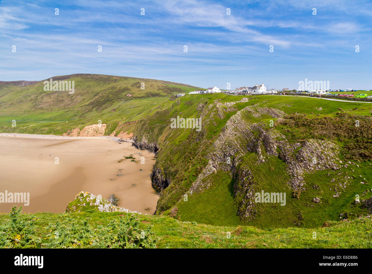 Rhossili Bay Wales UK Europa Regno Unito Europa Foto Stock