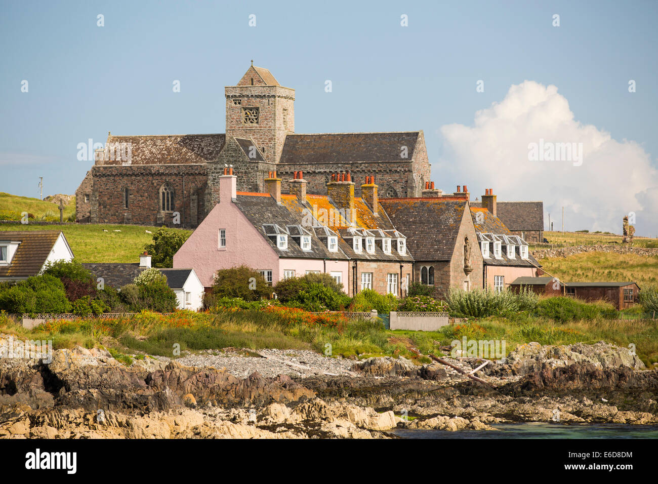 Iona Abbey a Iona e Mull off, Scotland, Regno Unito. Foto Stock