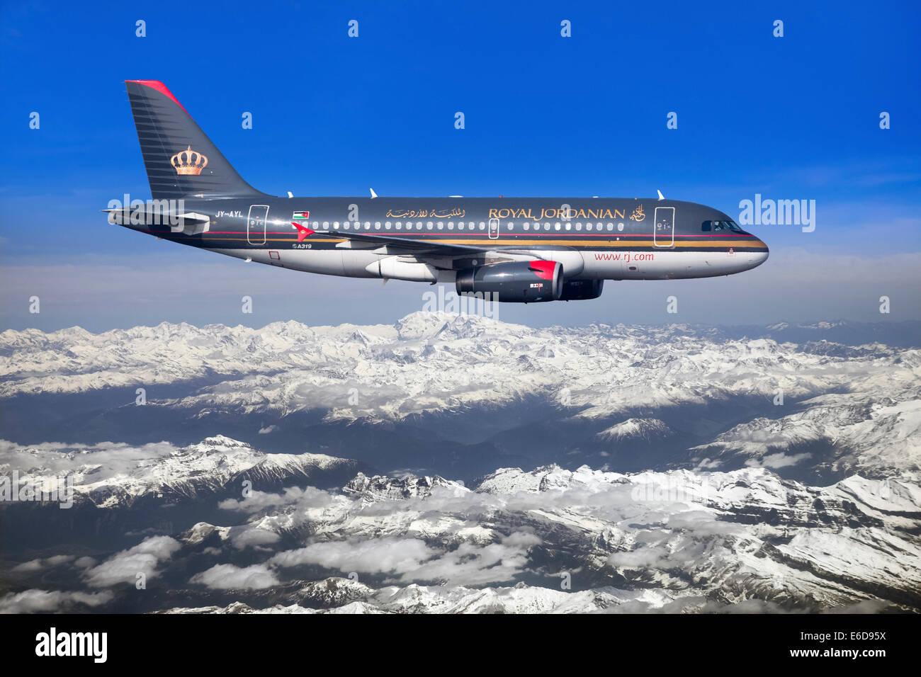 Royal Jordanian Airbus A319 Foto Stock