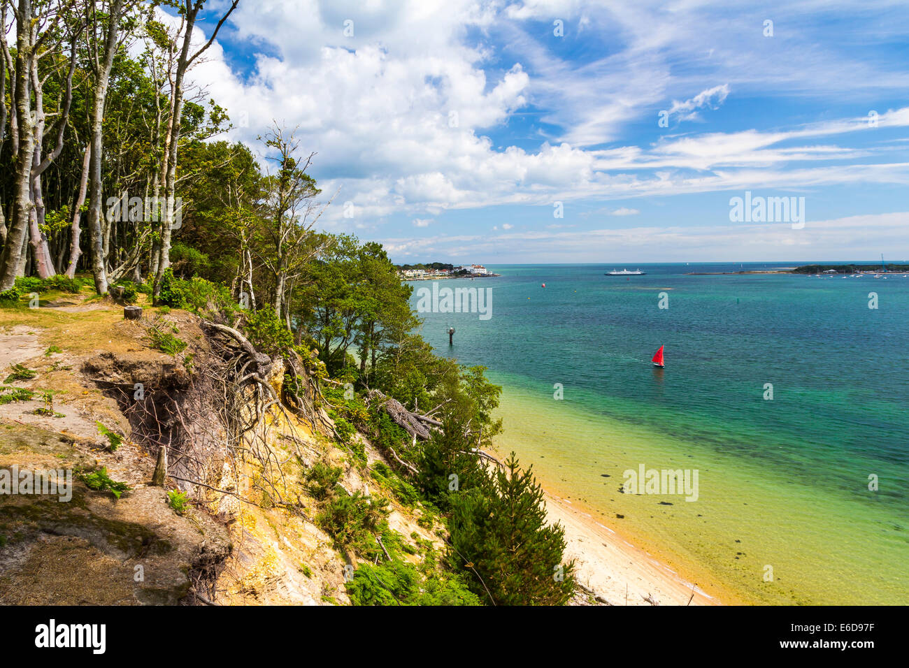 Brownsea Island nel porto di Poole Dorset England Regno Unito Foto Stock