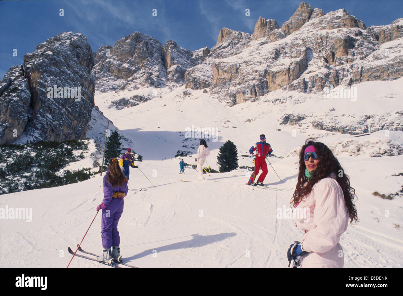 Cortina d'Ampezzo (Italia), pista di sci Foto Stock