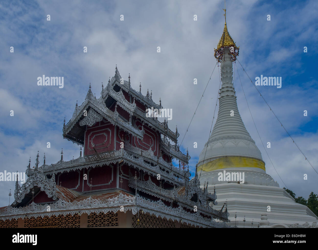 Wat Phra That Doi Kong Mu, Mae Hong Song, Thailandia Foto Stock