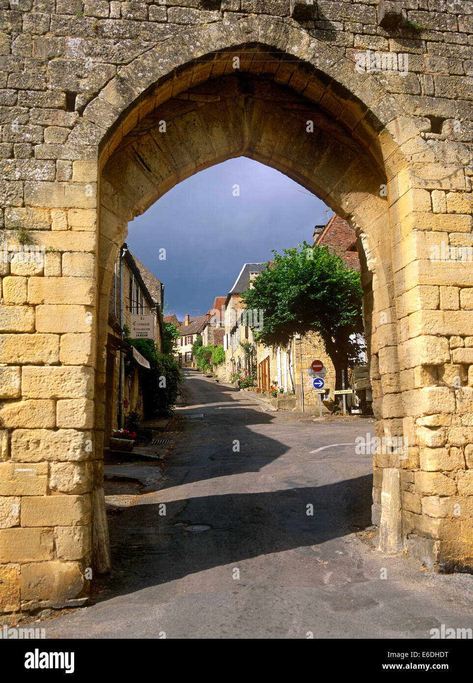 Domme dordogne périgord francia Foto Stock