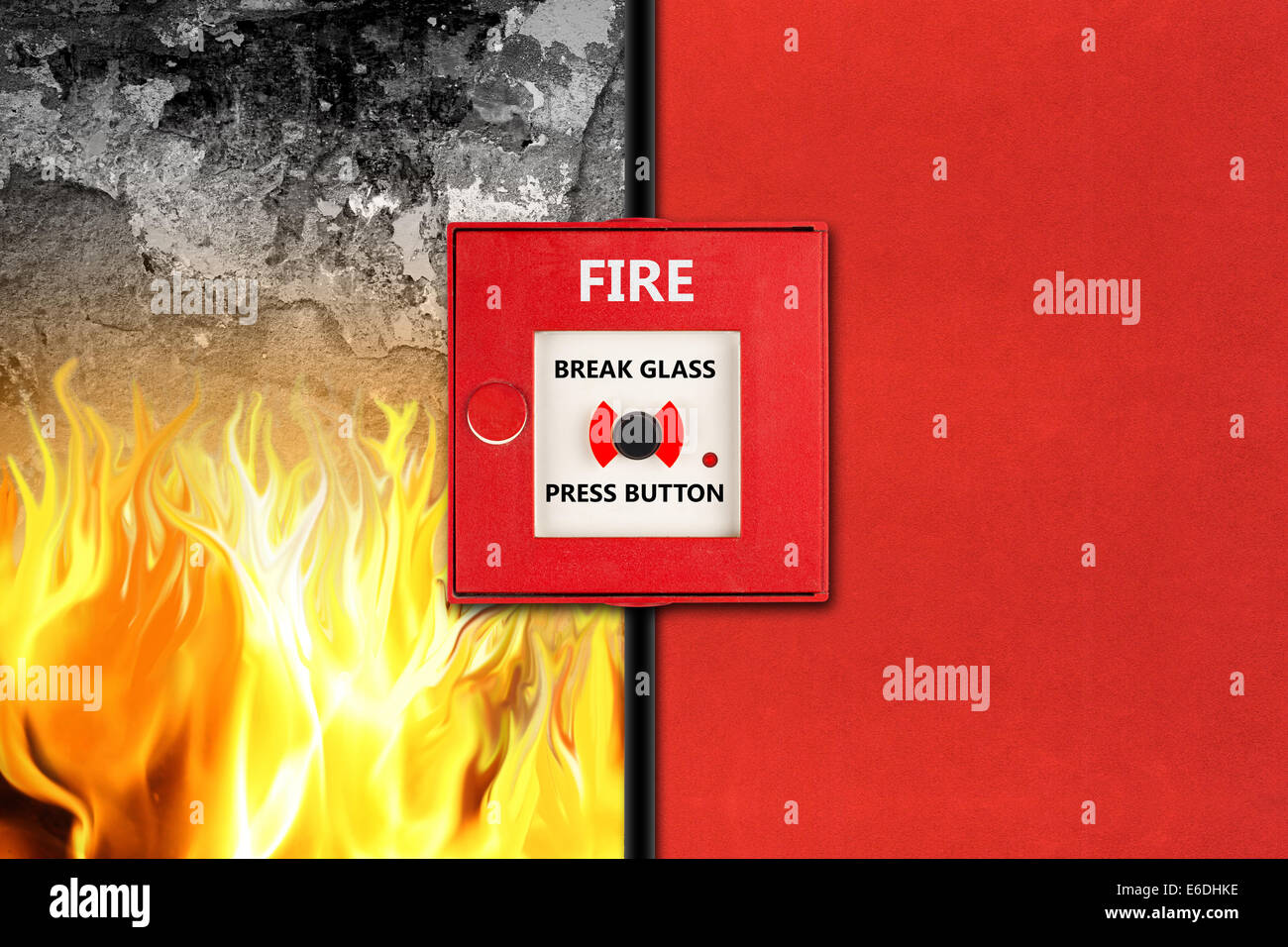 Allarme incendio concept Foto Stock
