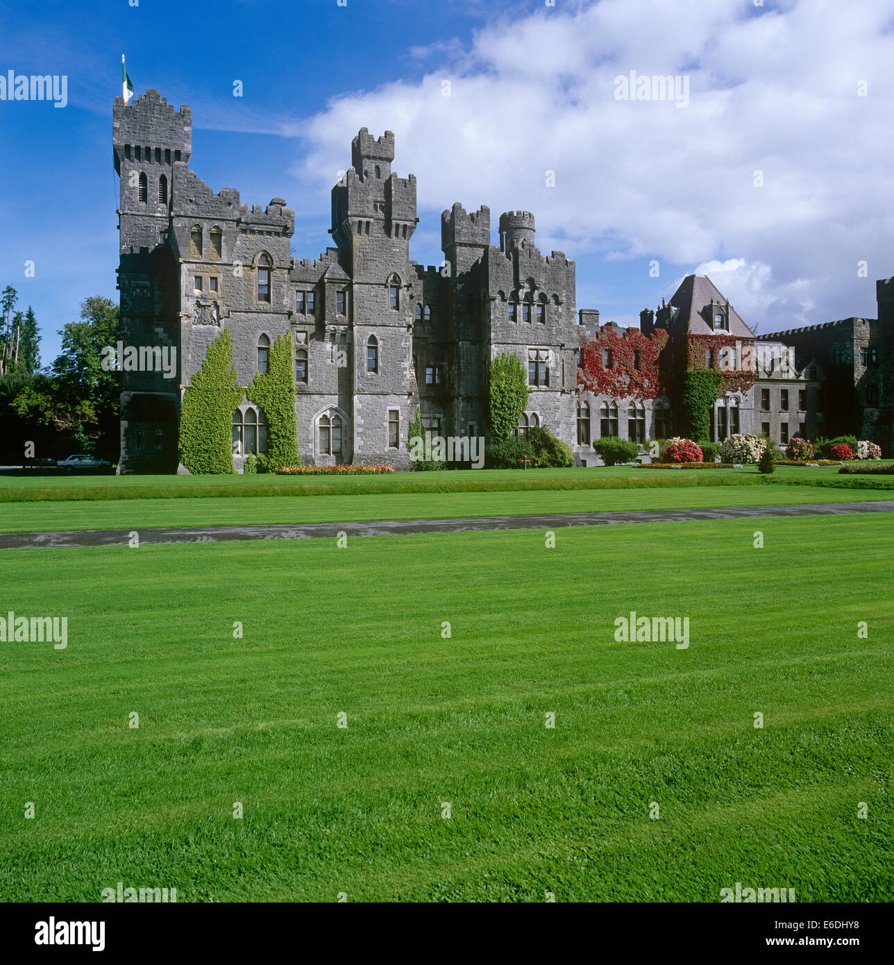 I giardini del castello in Ashford Foto Stock